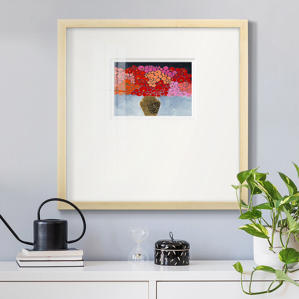 Red Poppies II Premium Framed Print Double Matboard