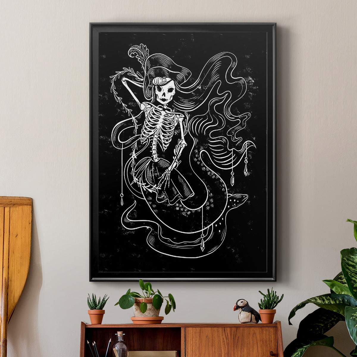 Pirate Mermaids II - Modern Framed Canvas Print