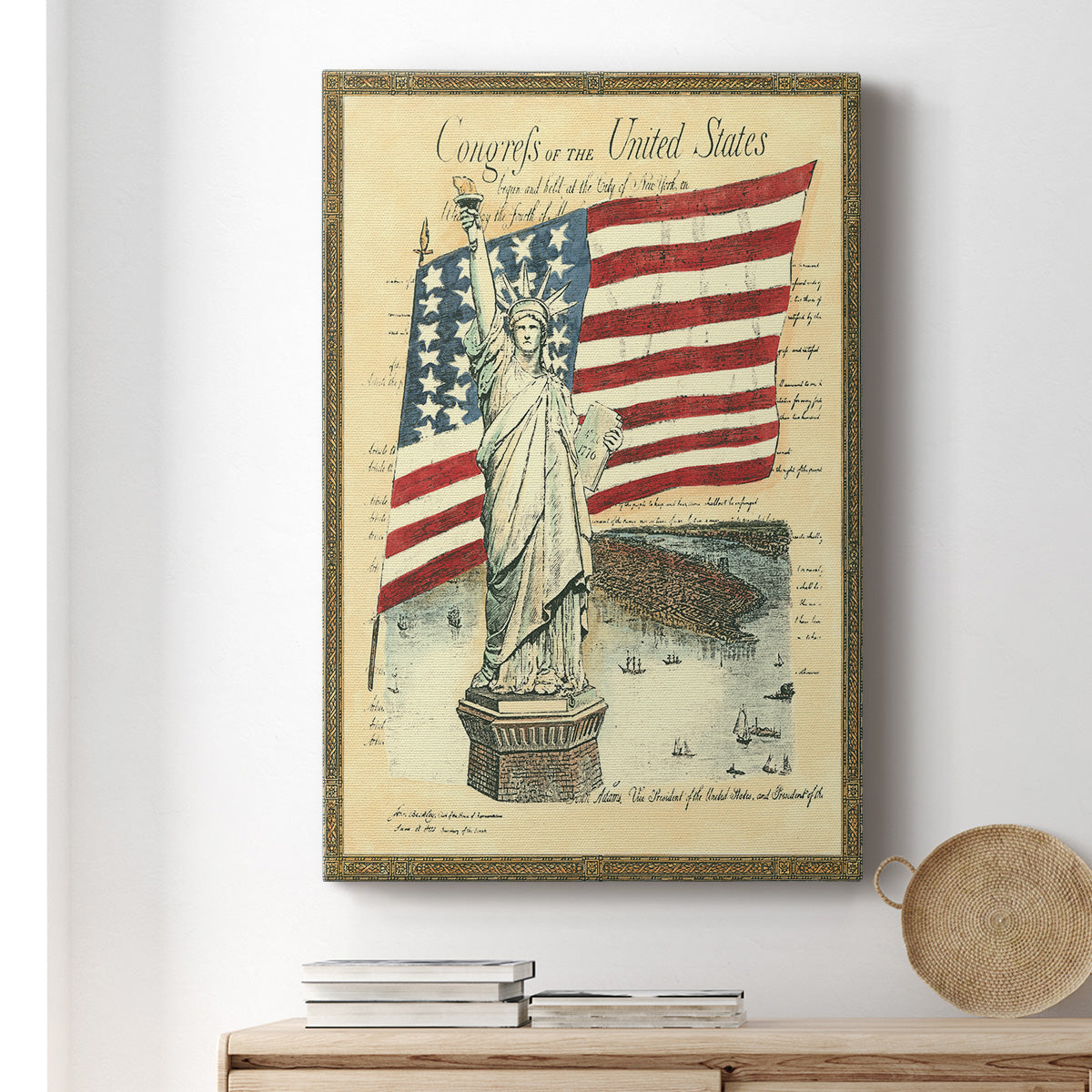 USE D # Proud To Be An American I Premium Gallery Wrapped Canvas - Ready to Hang