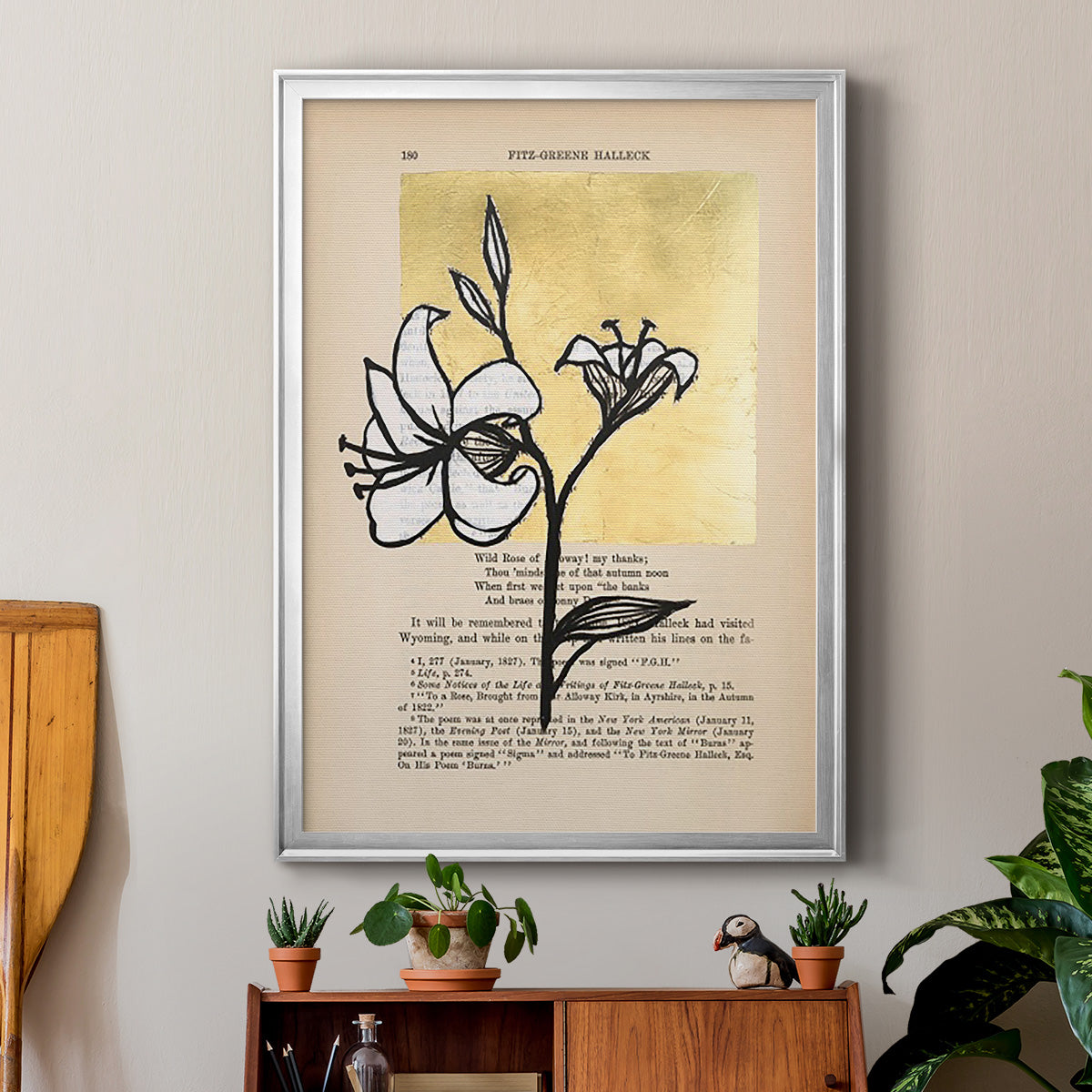 Floral Diary IV - Modern Framed Canvas Print