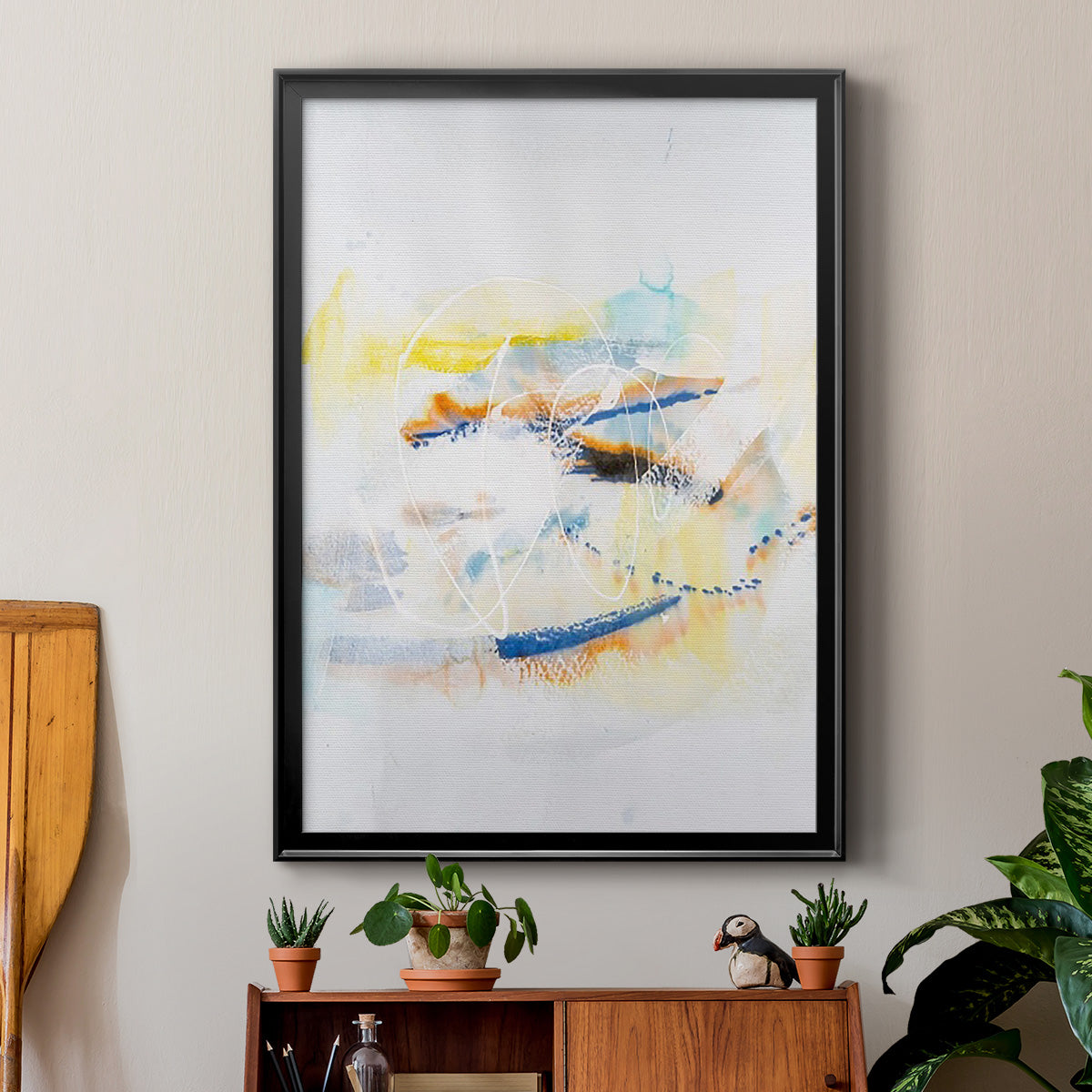 Spacial I - Modern Framed Canvas Print
