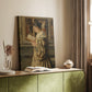 Canvas art print of a quiet room with a figure absorbed in a book styled in a home decor setting.