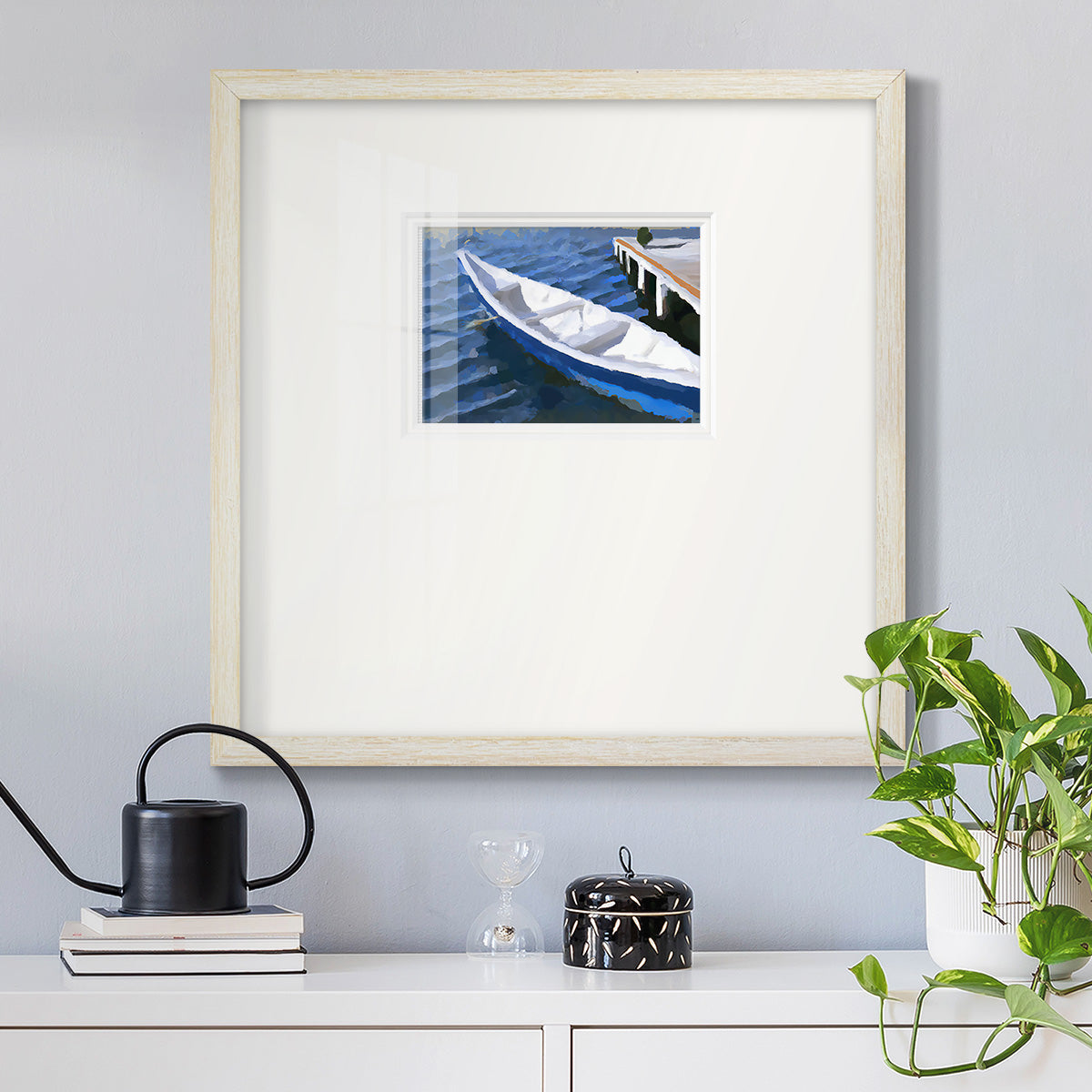 Colorful Rowboat IV Premium Framed Print Double Matboard