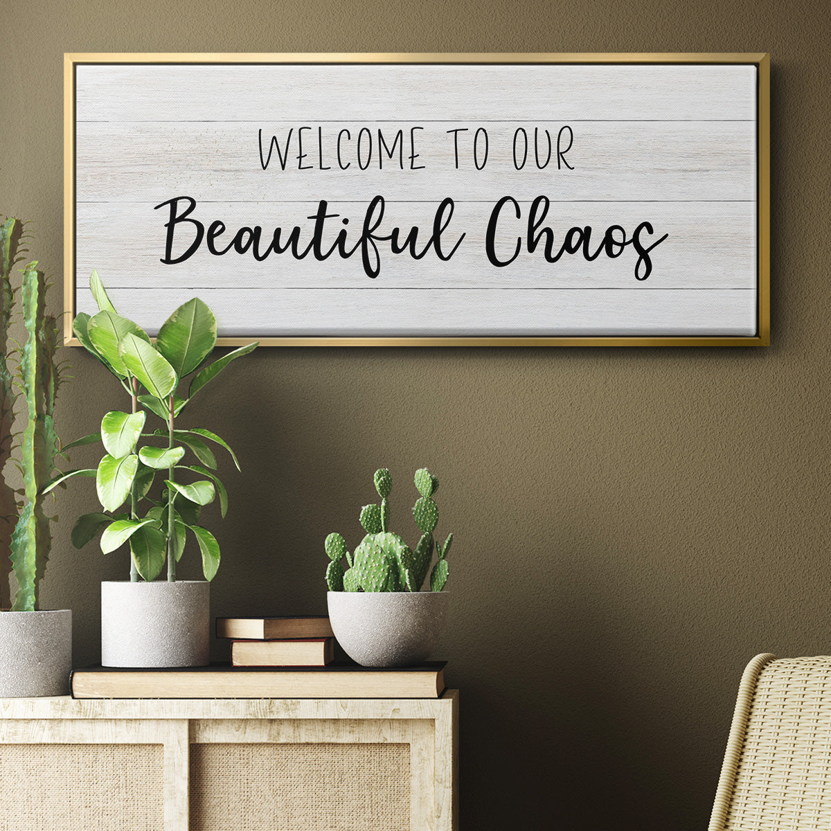 Beautiful Chaos - Floater Framed Canvas Print