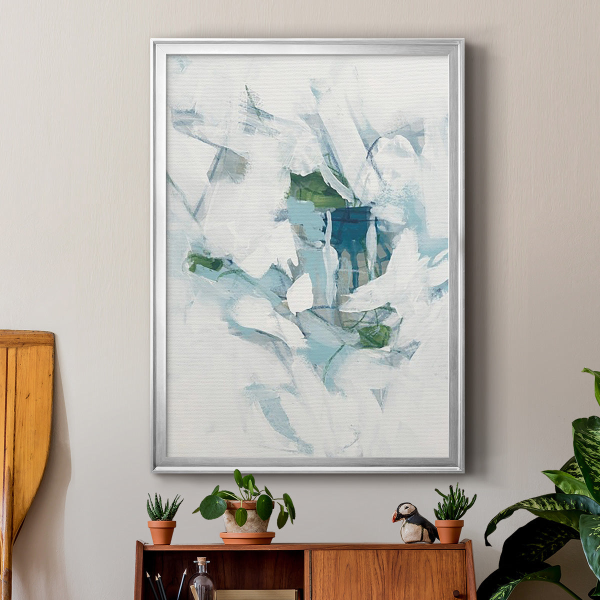 Ice Cavern III - Modern Framed Canvas Print