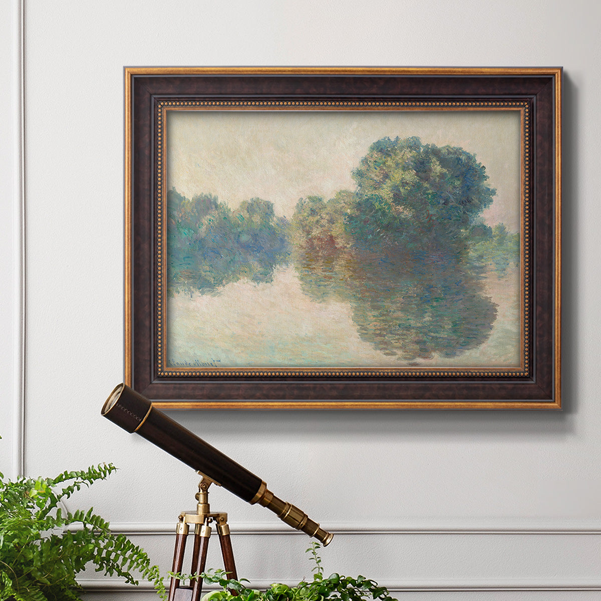 The Seine at Giverny - Ornate Framed Canvas Print