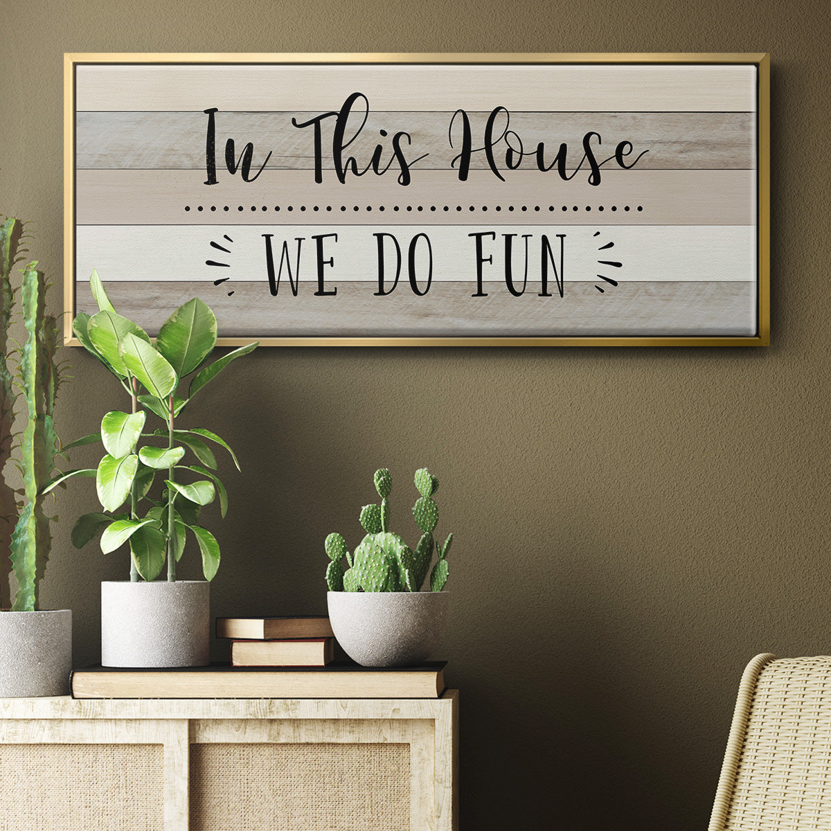 We Do Fun - Floater Framed Canvas Print