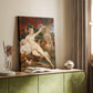 Canvas art print of a classical composition with a reclining figure and soft landscape styled in a home decor setting.
