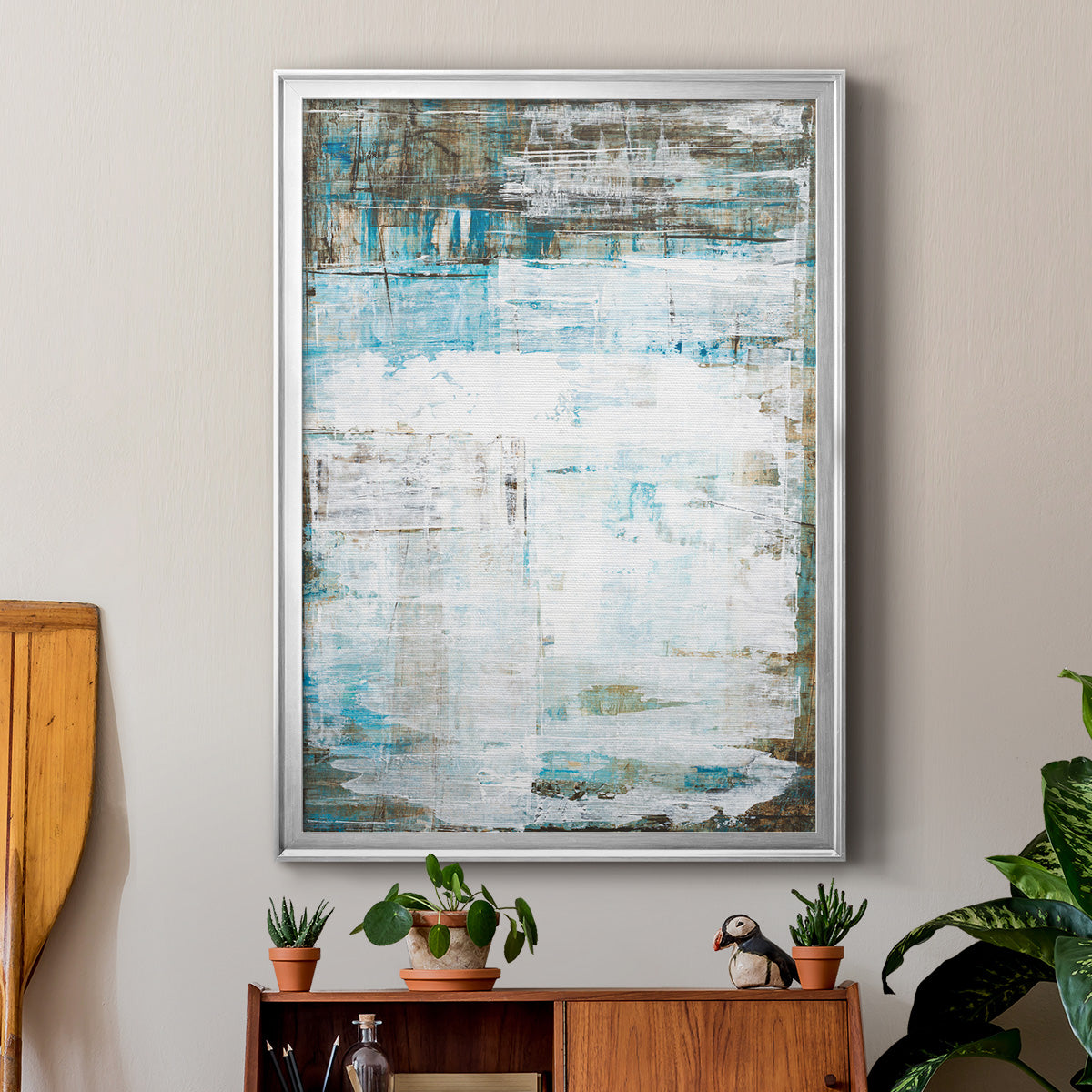 Beach Glass - Modern Framed Canvas Print