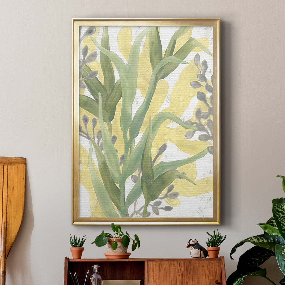 Sea Grass Fresco II - Modern Framed Canvas Print