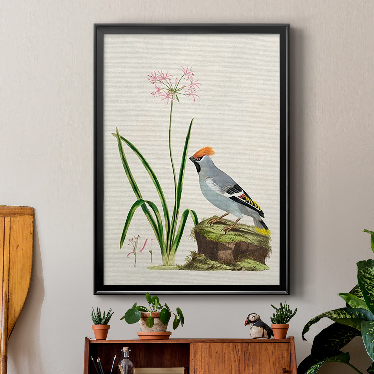 Bird in Habitat II - Modern Framed Canvas Print