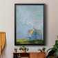 Blue Cape - Modern Framed Canvas Print