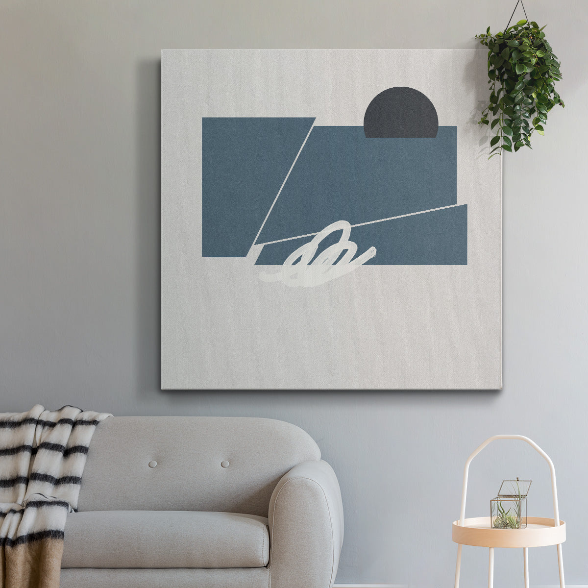 Blue Felt III - Canvas Art Print