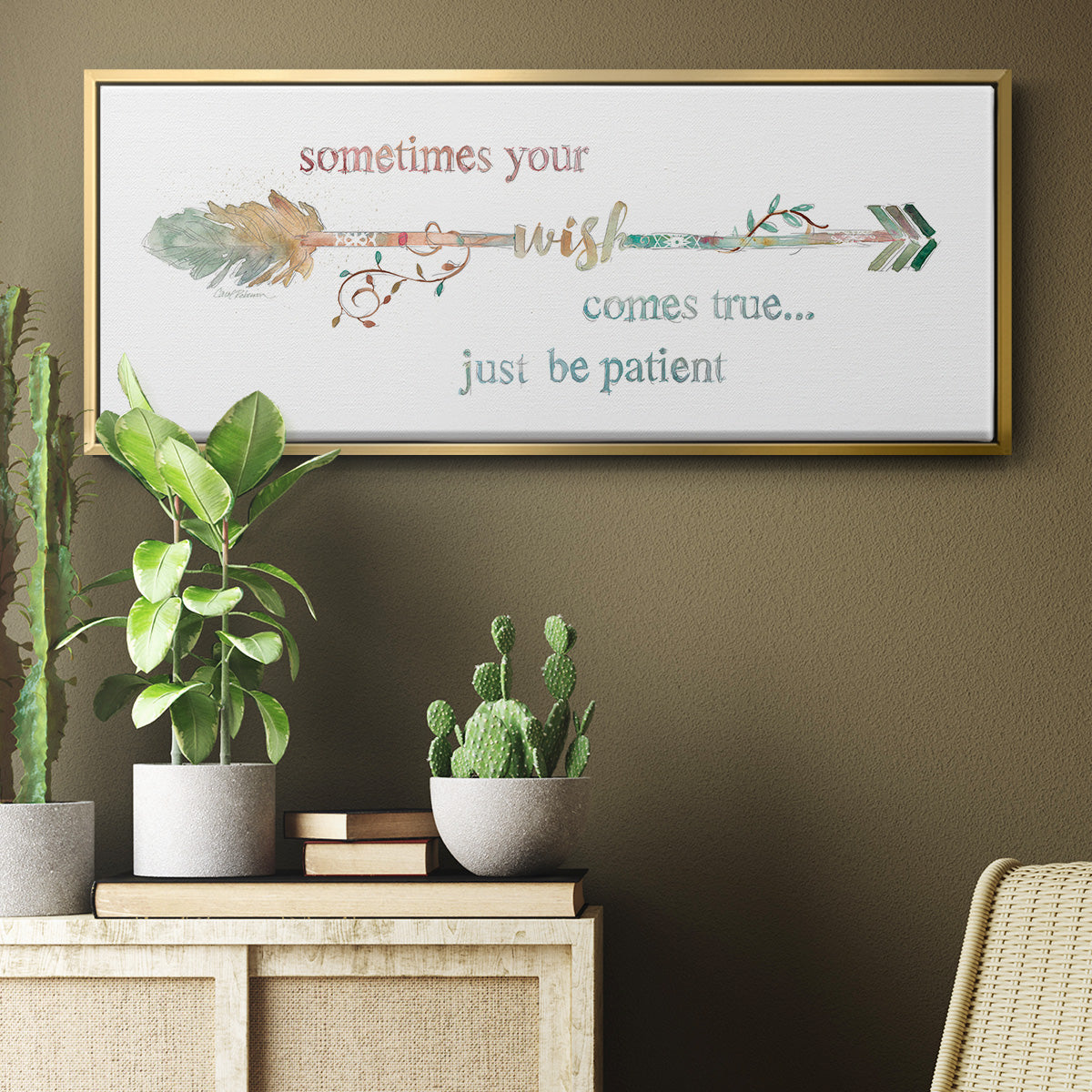 Wishing Arrow - Floater Framed Canvas Print