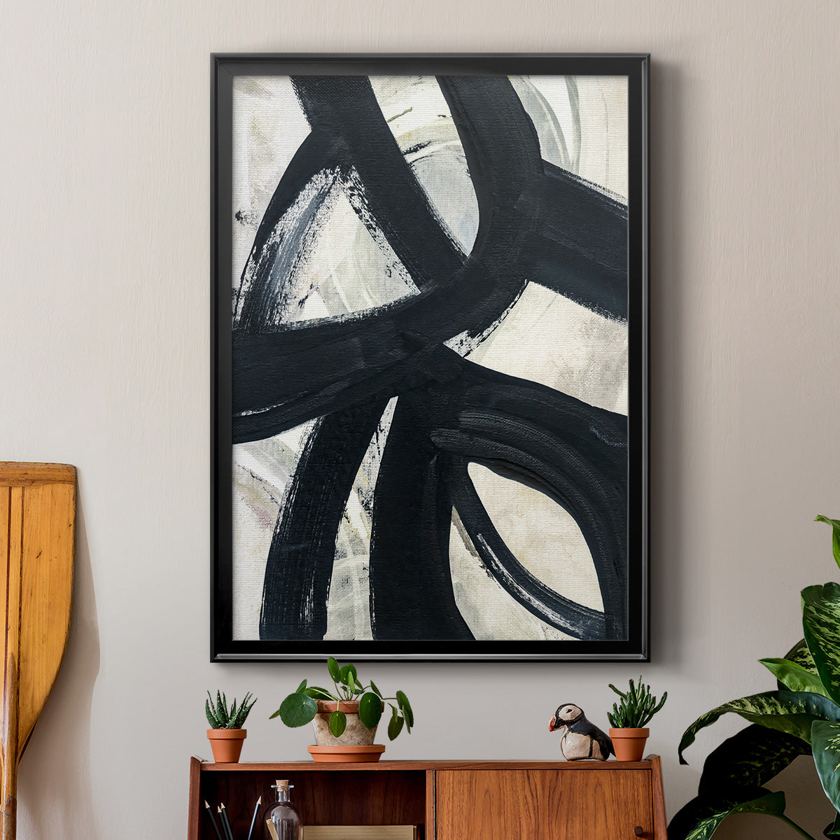 A Day in Brooklyn - Modern Framed Canvas Print