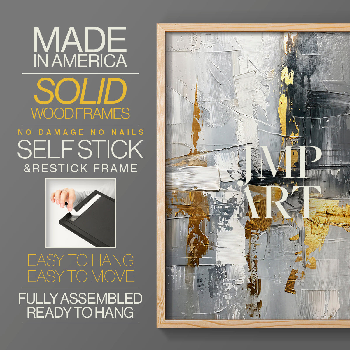 Abstract Series CLXIII - Restickable Framed Art Set