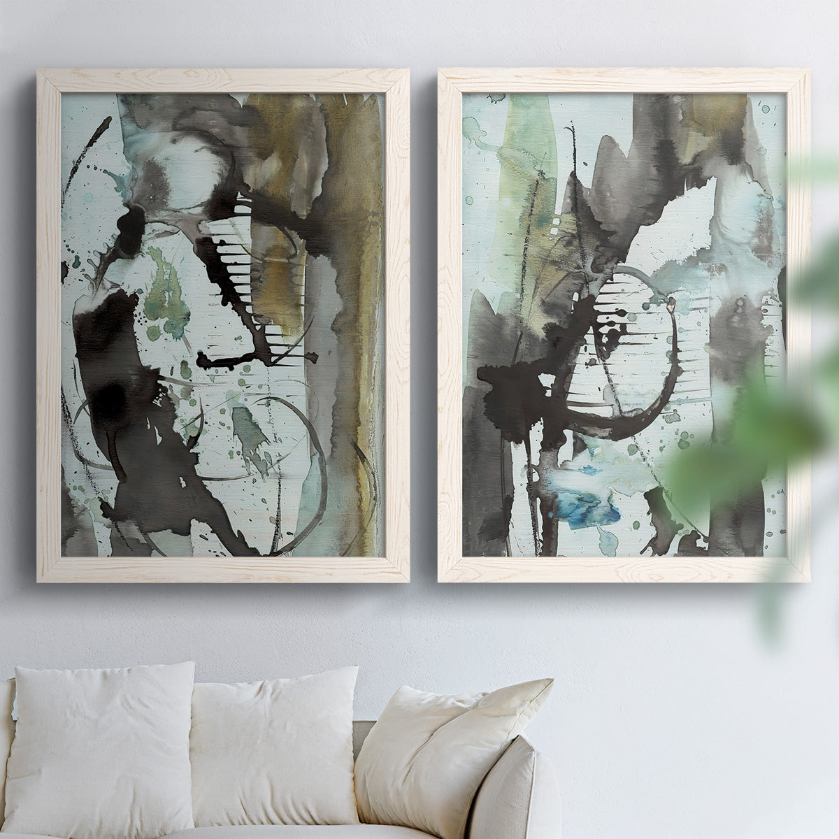 Lyrical Abstract I - Premium Framed Canvas 2 Piece Set - Ready to Hang