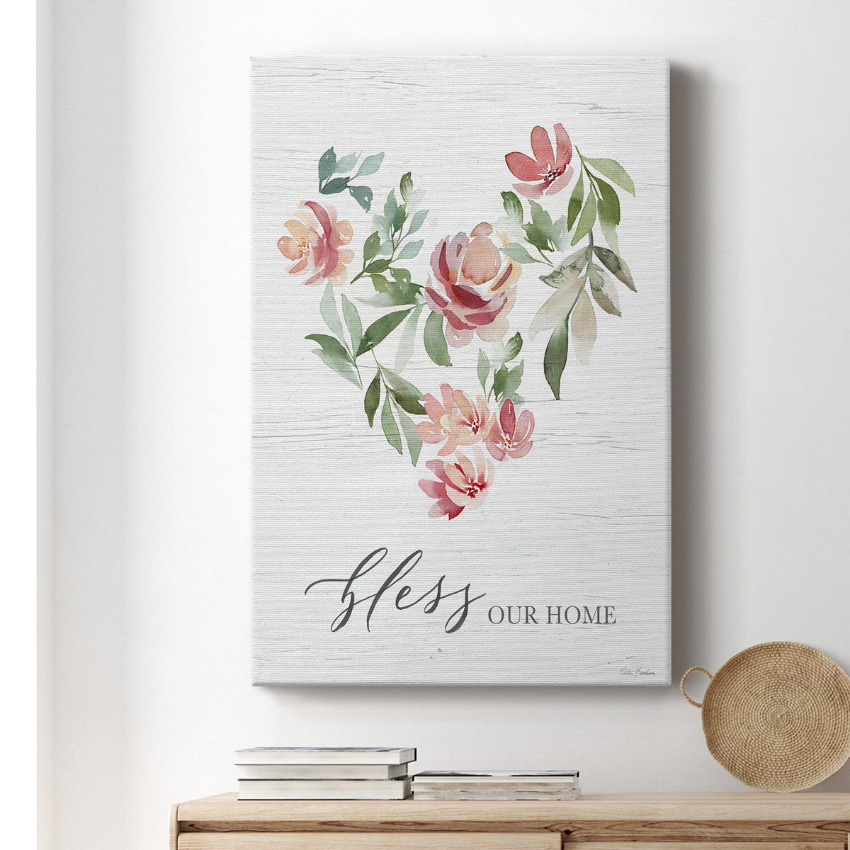 Paradise Floral Heart - Canvas Art Print