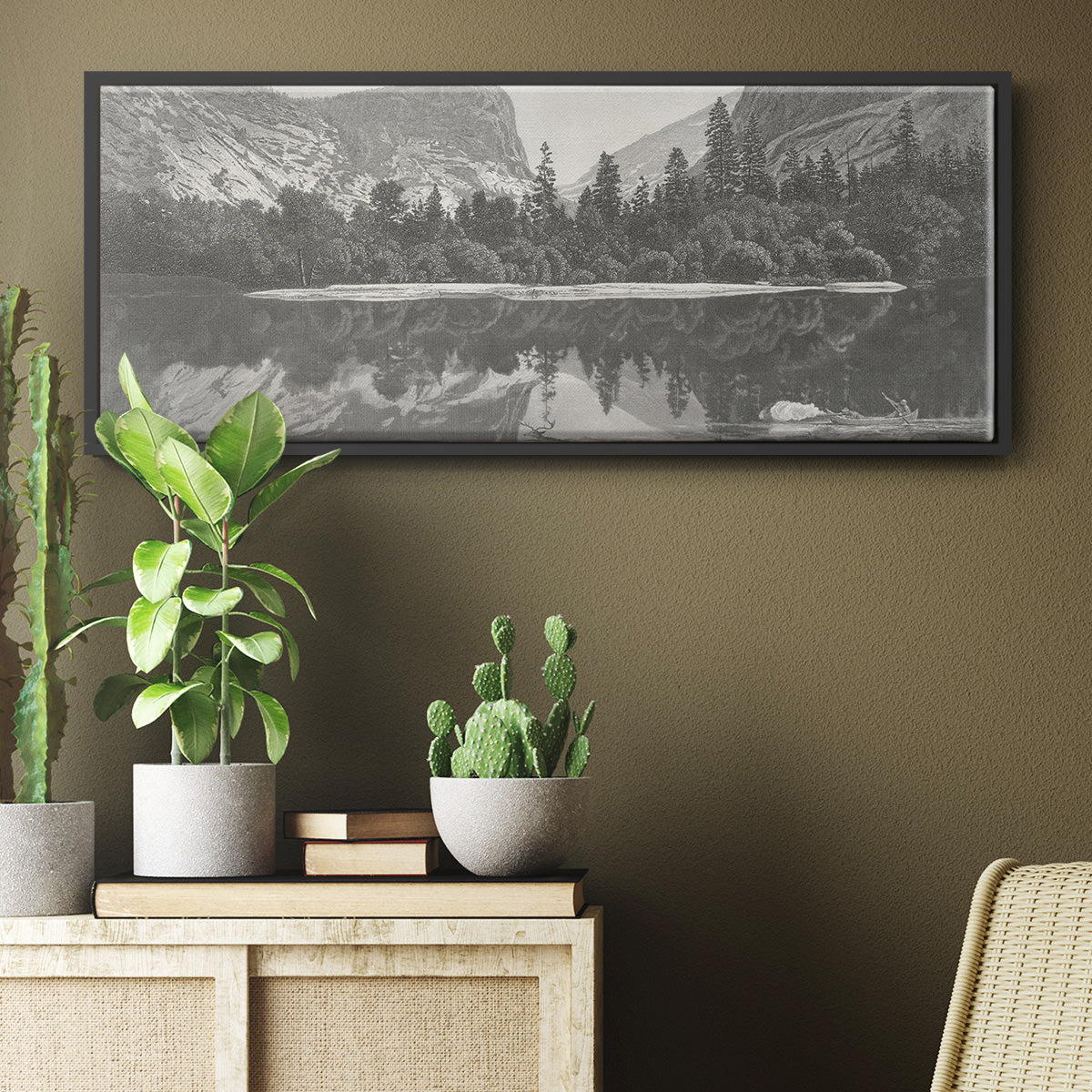 Mirror Lake, Yosemite Valley - Floater Framed Canvas Print