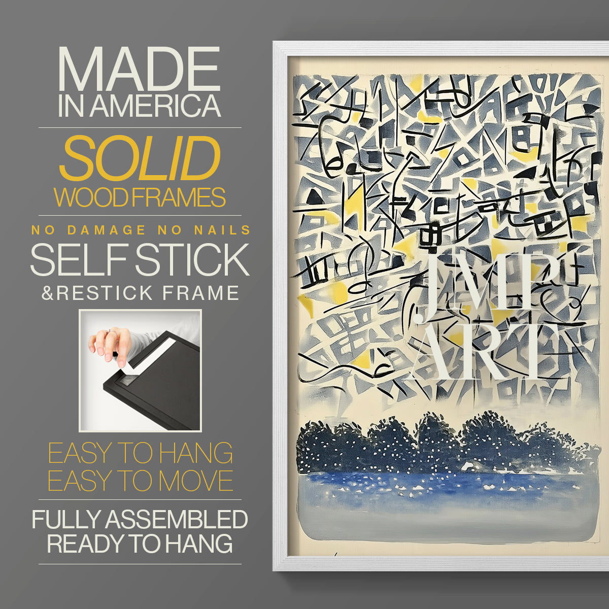 Abstract Series CXCII - Restickable Framed Art Set