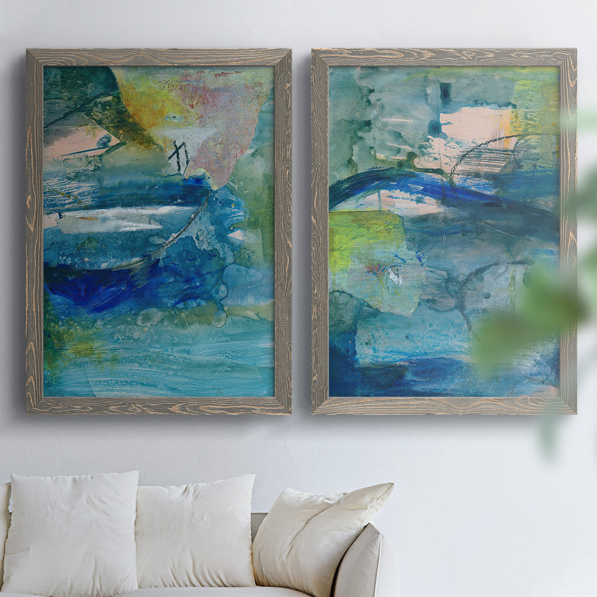 Spring Winds VII - Premium Framed Canvas 2 Piece Set - Ready to Hang