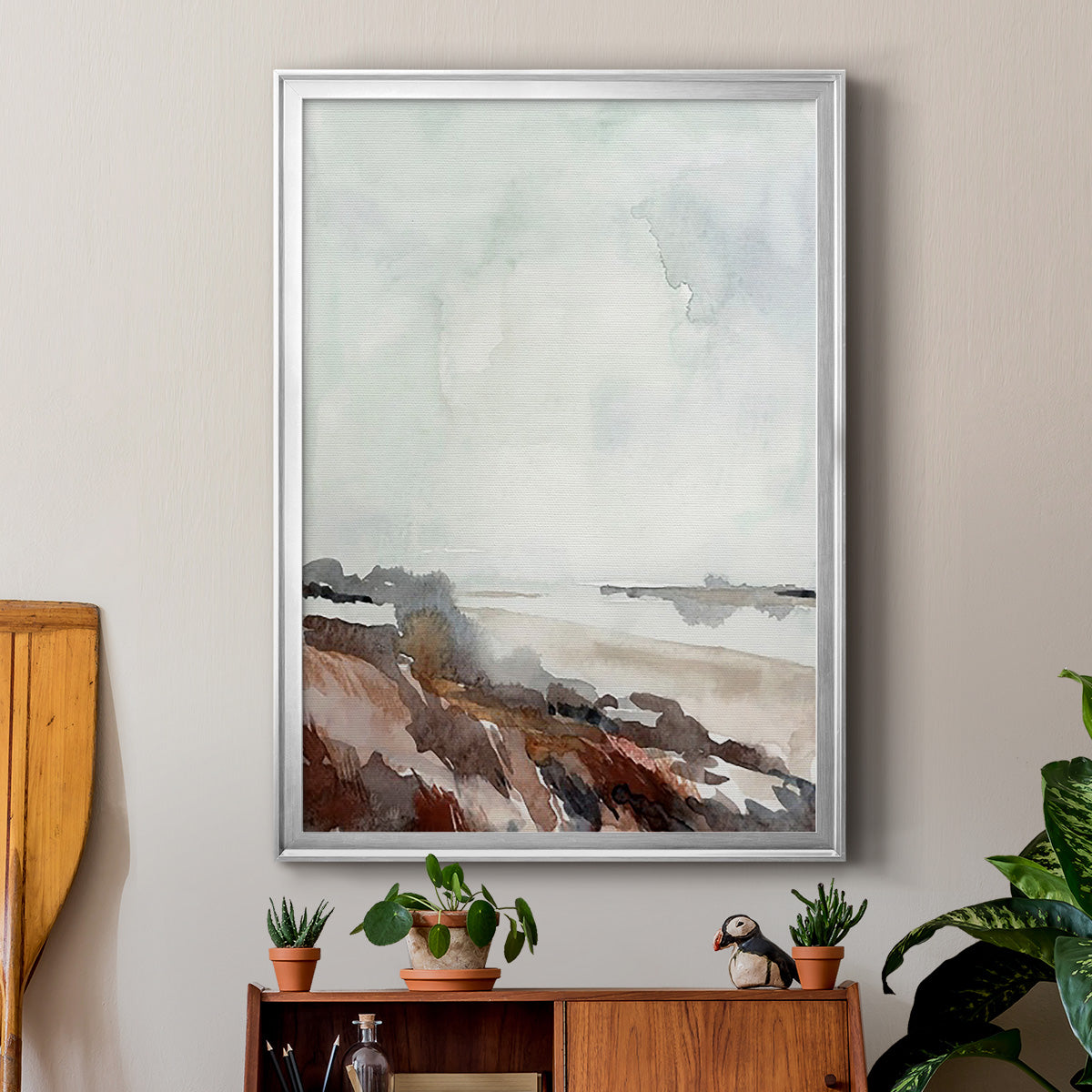 Coastal Inlet Study II - Modern Framed Canvas Print