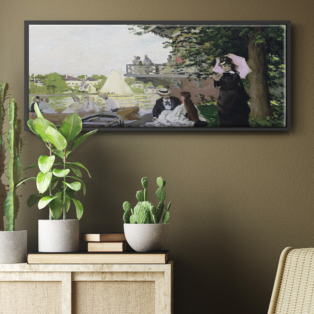 Garden House on the Zaan, Zaandam, 1871 - Floater Framed Canvas Print