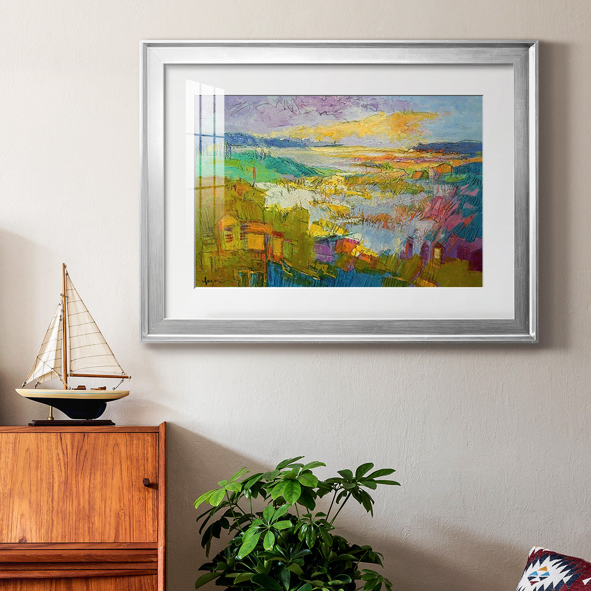 Diamond Girl Dances - Modern Framed Art Print
