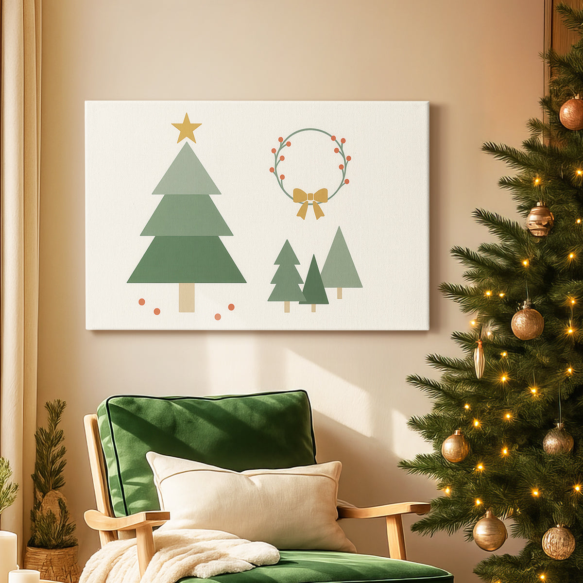 Silver Snow at Night - Canvas Art Print