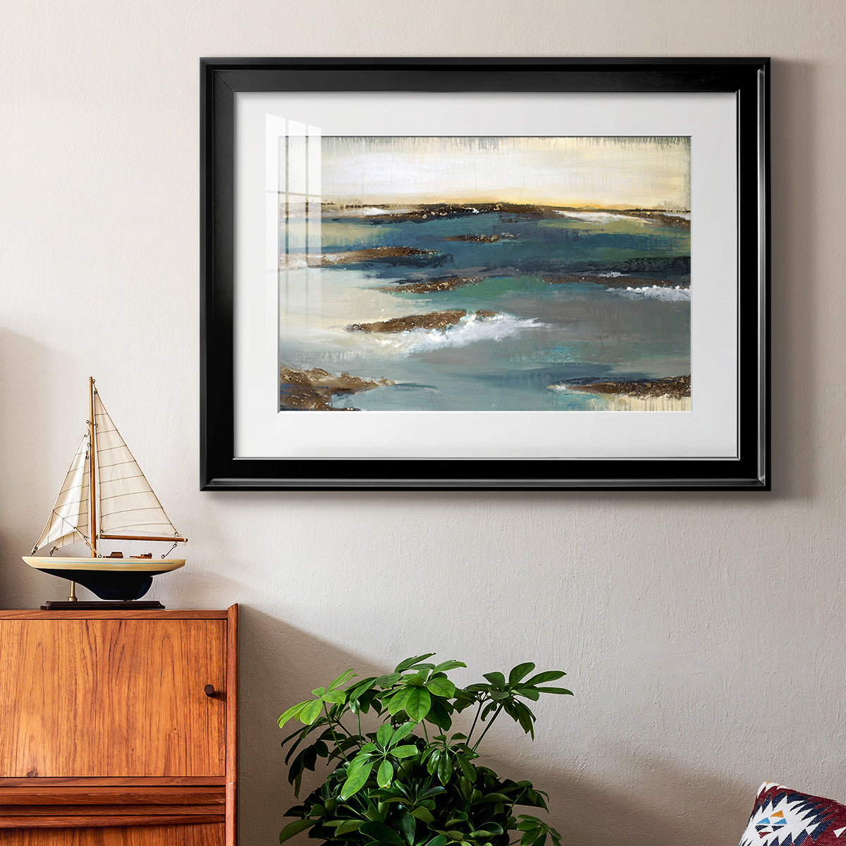 Coastal Bluffs - Modern Framed Art Print