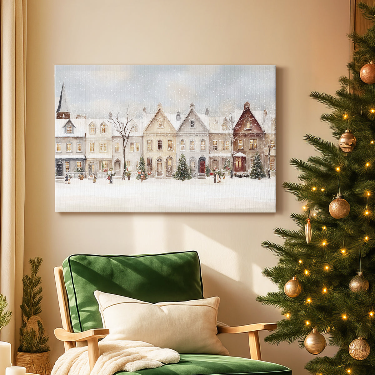 Snowwhite Night Green - Canvas Art Print