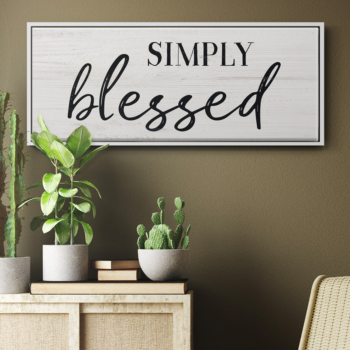 Simply - Floater Framed Canvas Print