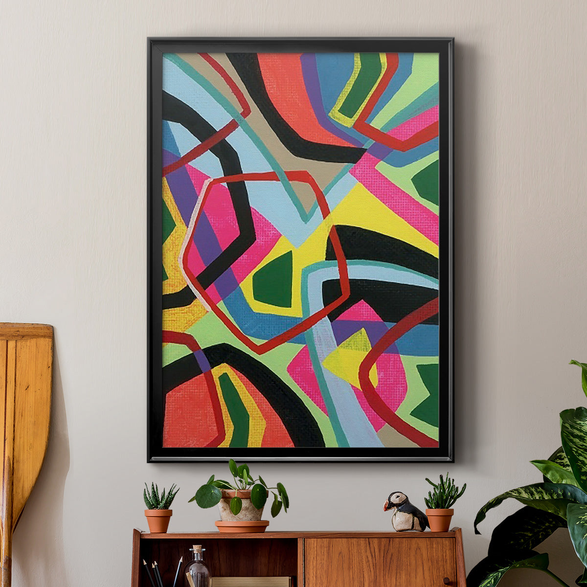 Bold Shape Shift II - Modern Framed Canvas Print