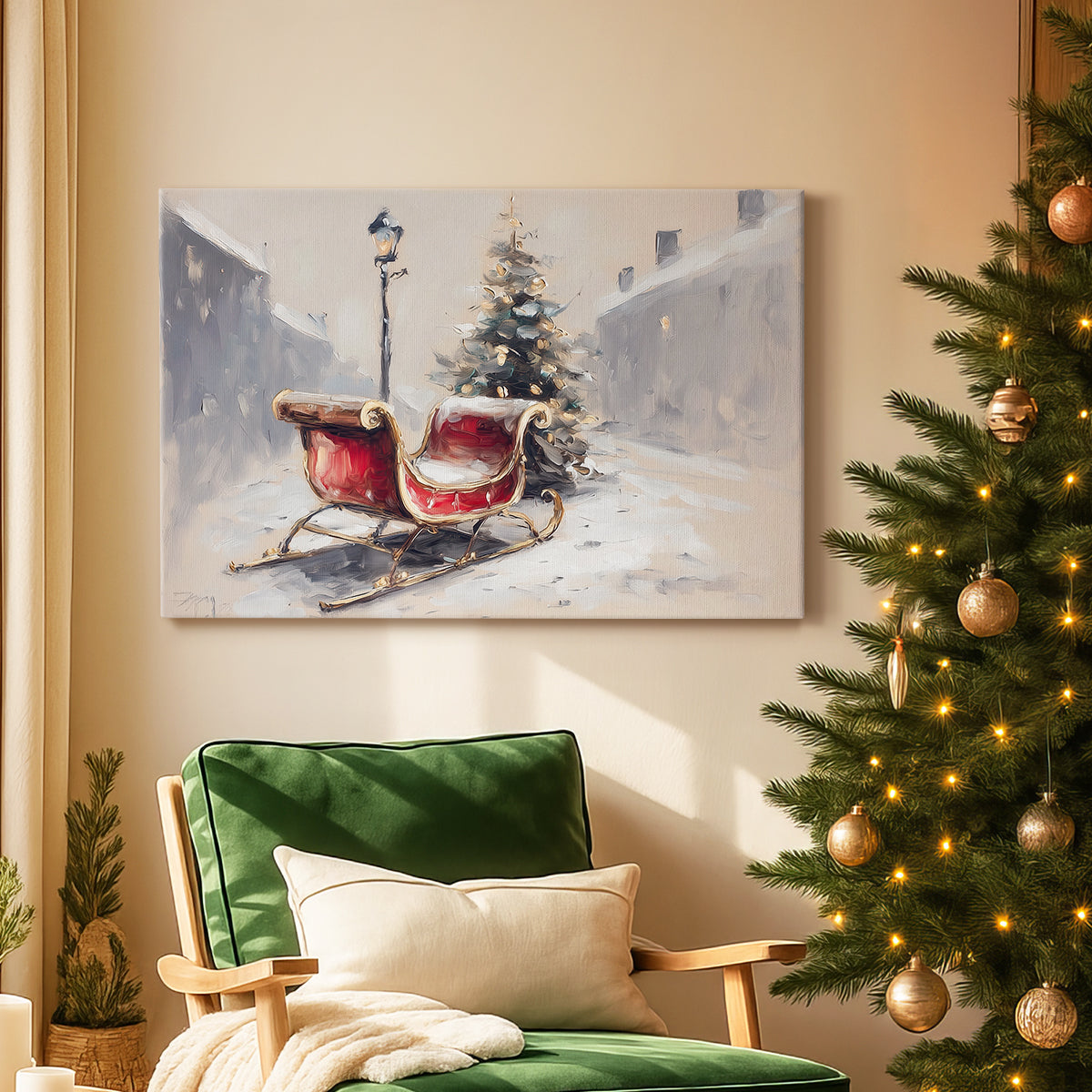Silver Promise of Manger - Canvas Art Print