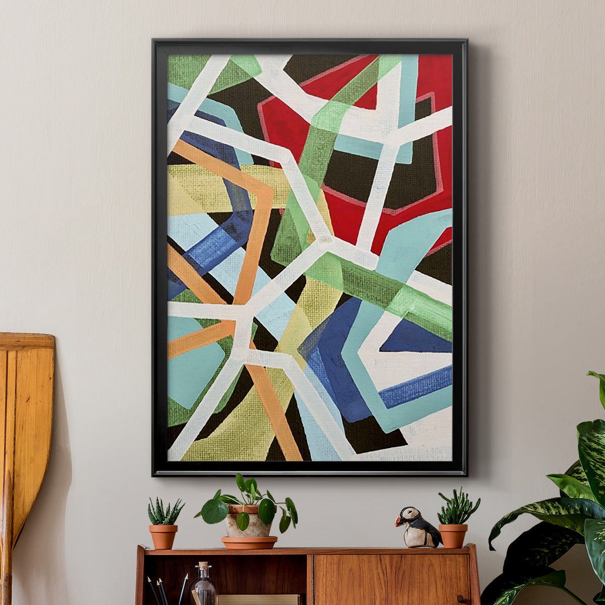 Magnetic Color I - Modern Framed Canvas Print