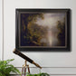 Luminous romantic landscape painting by Frederic Edwin Church in an ornate black frame with gilded inner detail displayed in a light-toned interior setting.