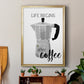 Begins After Coffee - Modern Framed Canvas Print