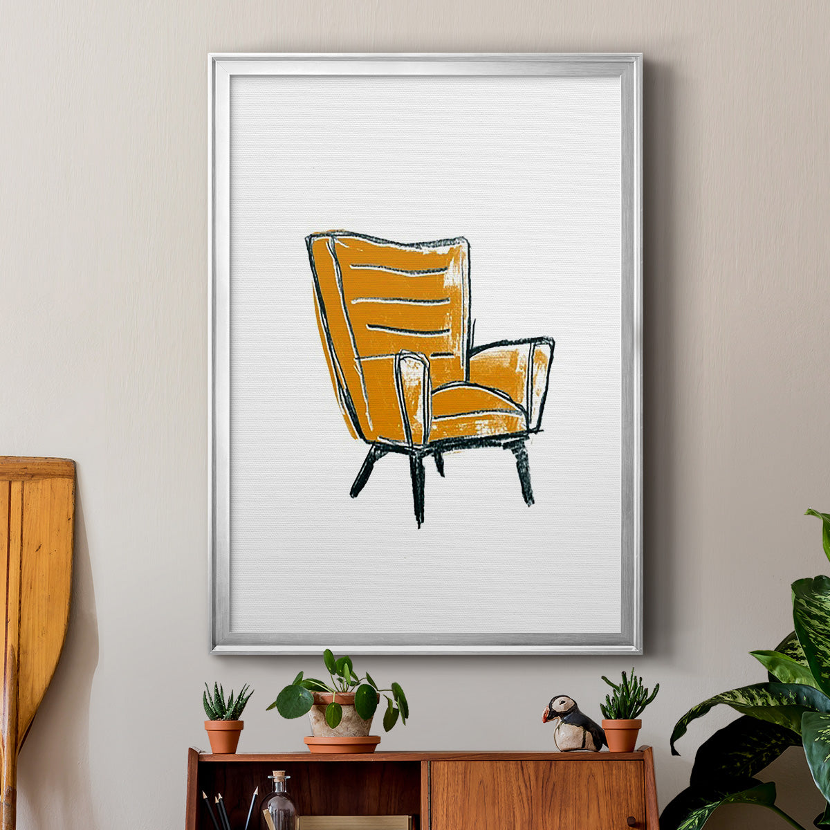Take a Seat III - Modern Framed Canvas Print