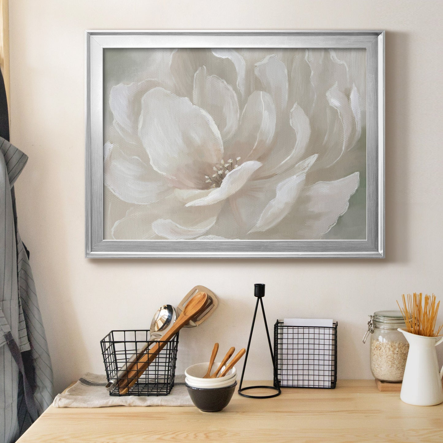 Peach Perfect - Modern Framed Canvas Print