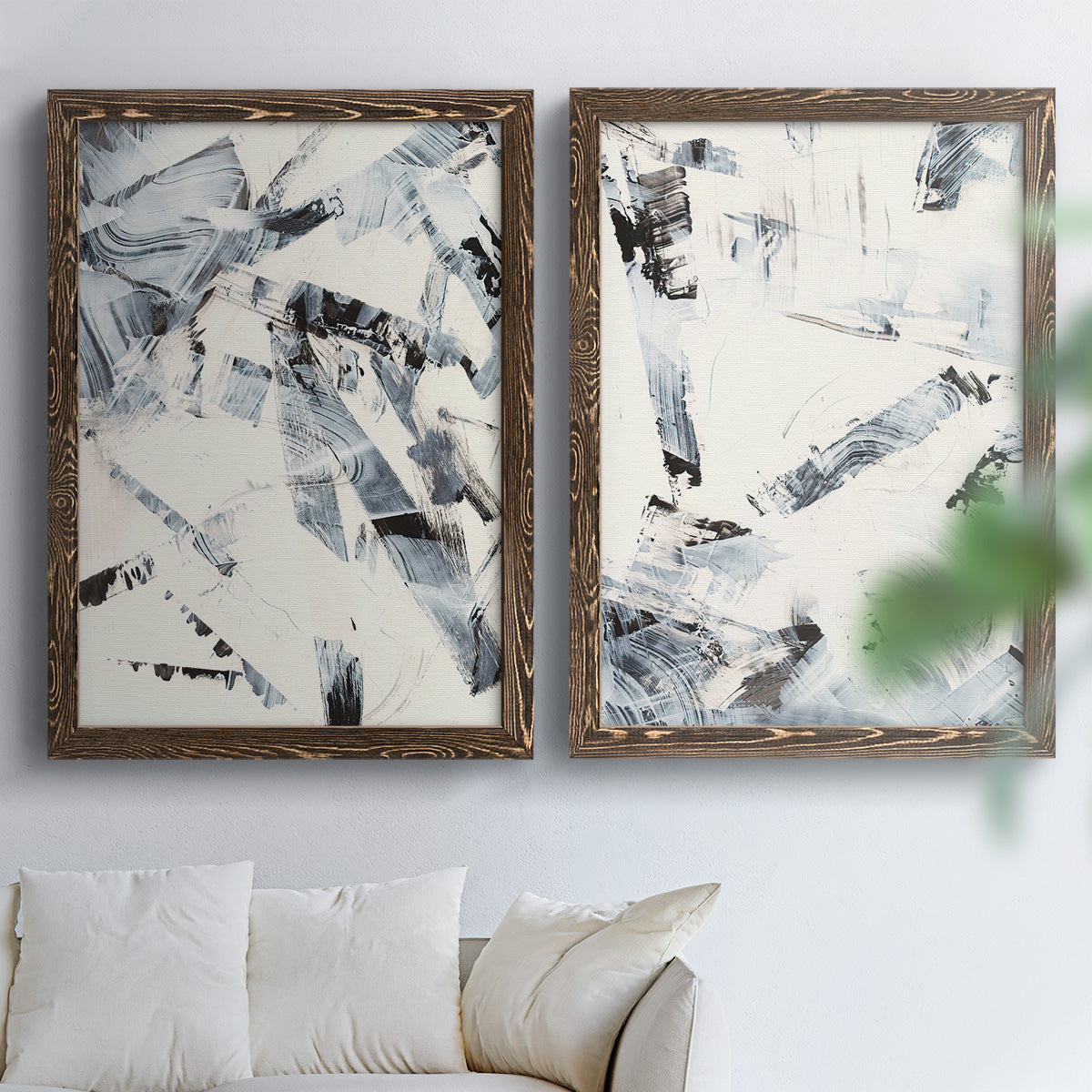 Fractured Ice I - Premium Framed Canvas 2 Piece Set - Ready to Hang