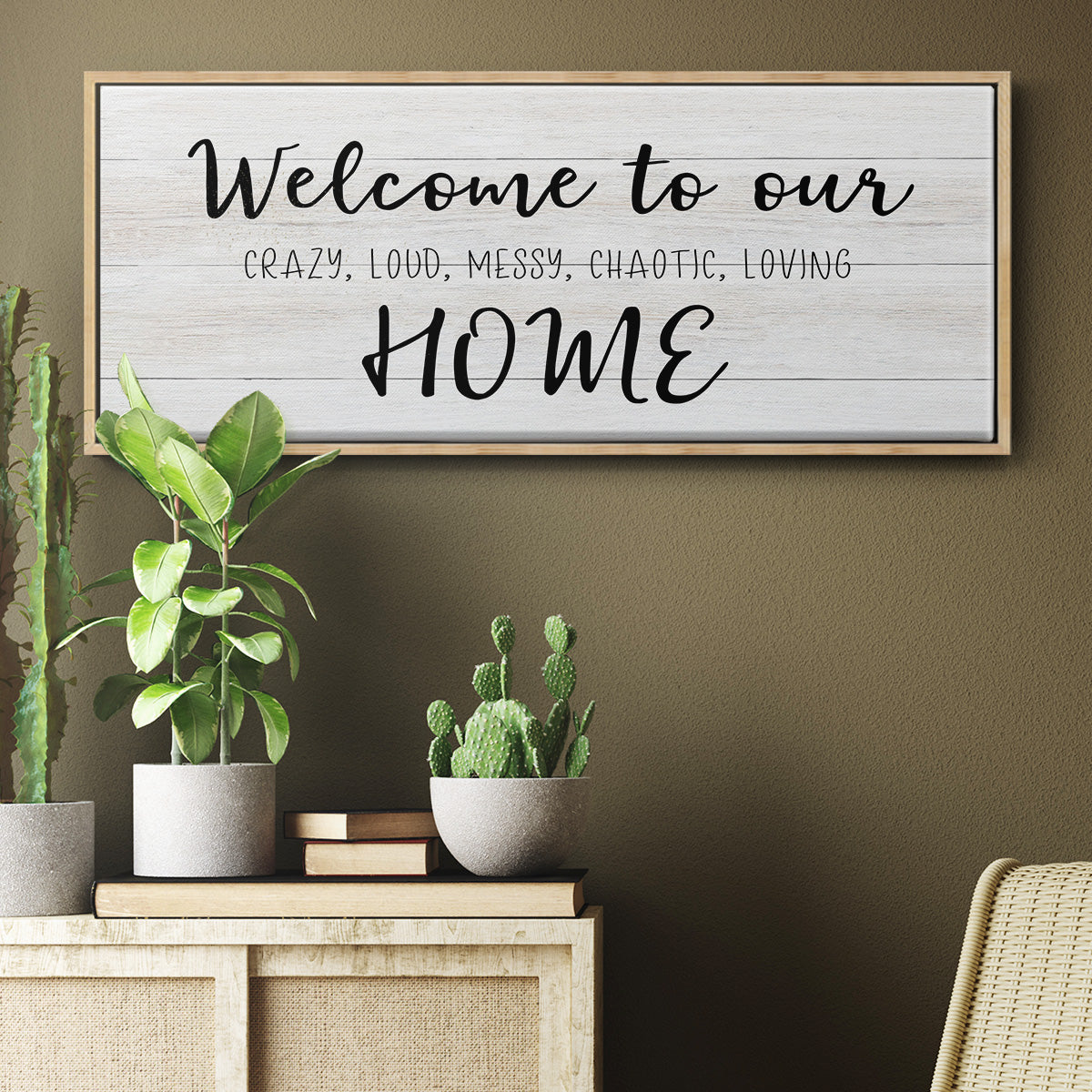 Welcome to Our Home - Floater Framed Canvas Print