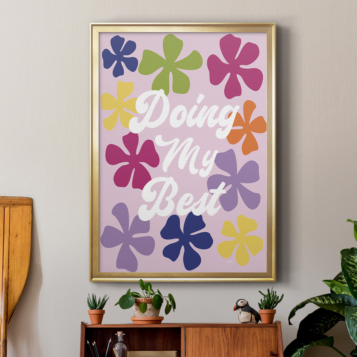 Doing My Best - Modern Framed Canvas Print