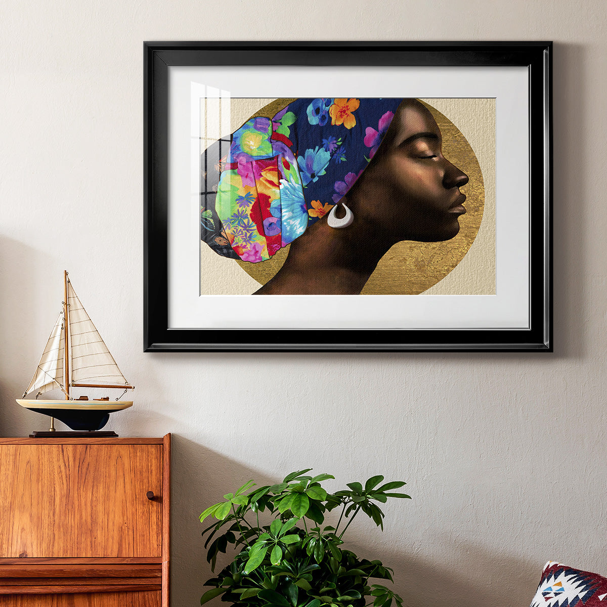 Golden Lady I Premium Framed Print - Ready to Hang