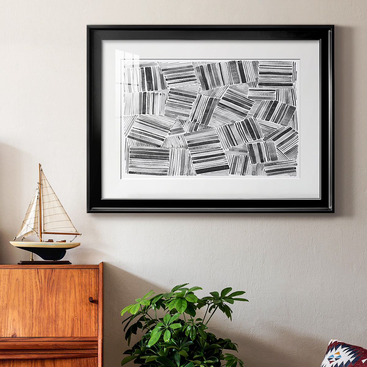 Quilted Pattern III - Modern Framed Art Print