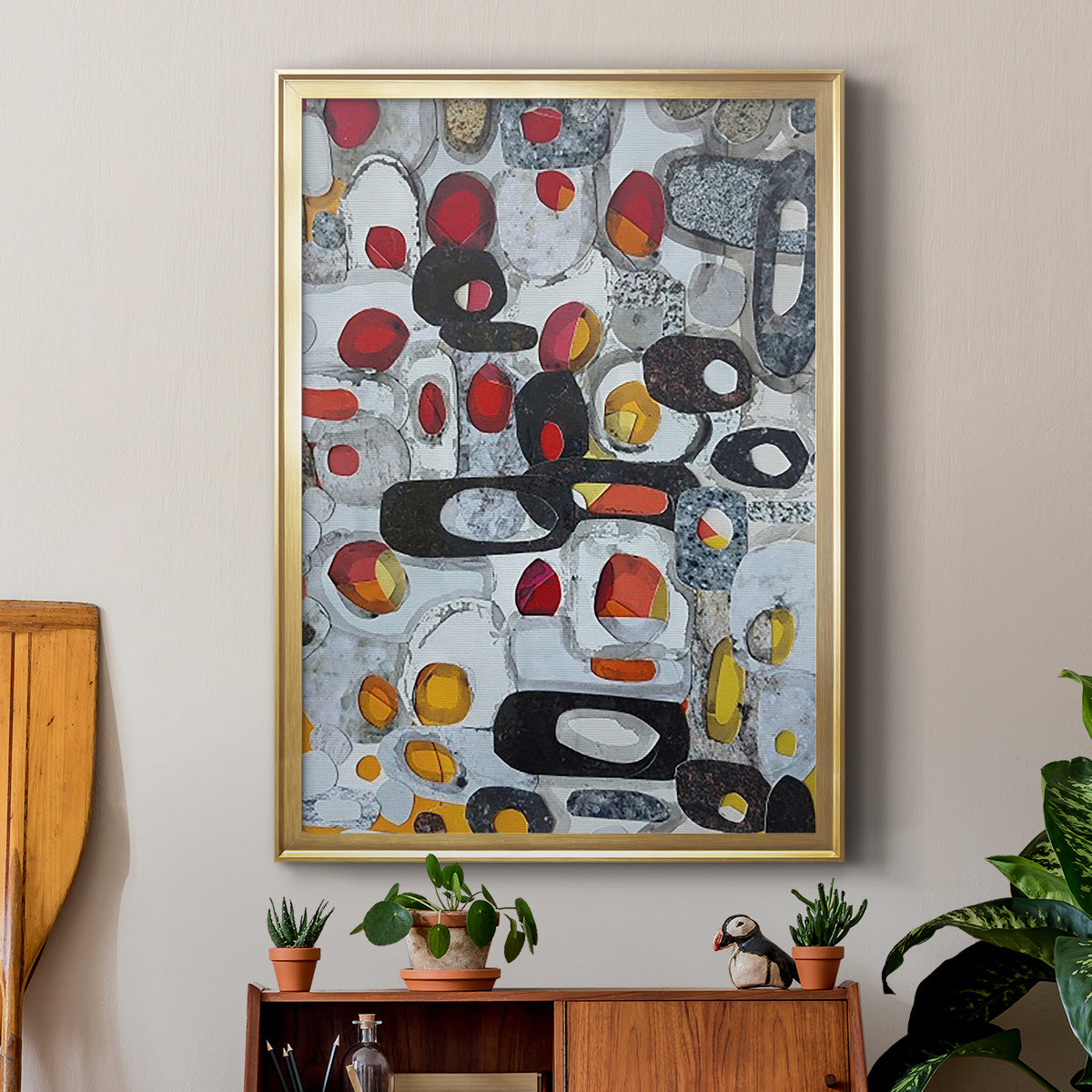 Fruit Collage I - Modern Framed Canvas Print