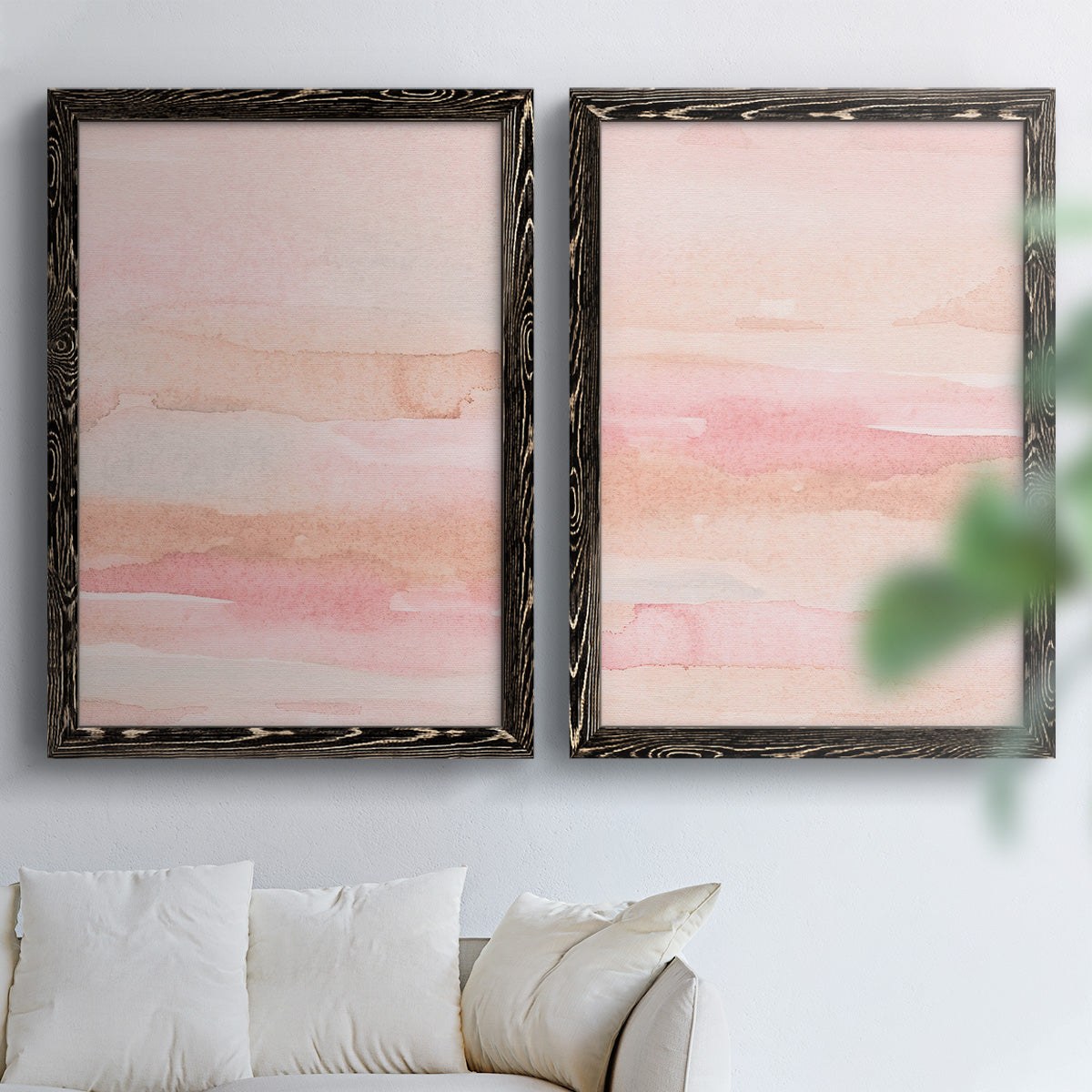 Rose Fade I - Premium Framed Canvas 2 Piece Set - Ready to Hang