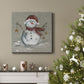 Linen Snowman I-Premium Gallery Wrapped Canvas - Ready to Hang