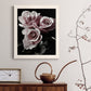 Rose Noir I - Premium Canvas Framed in Barnwood - Ready to Hang