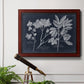 Foliage on Navy VI Premium Framed Canvas- Ready to Hang