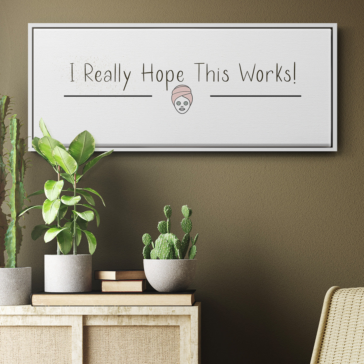 I Really Hope - Floater Framed Canvas Print